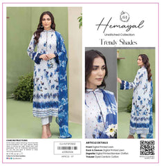 Hemayal Unstitched | Trendy Digital Print 3 Piece
