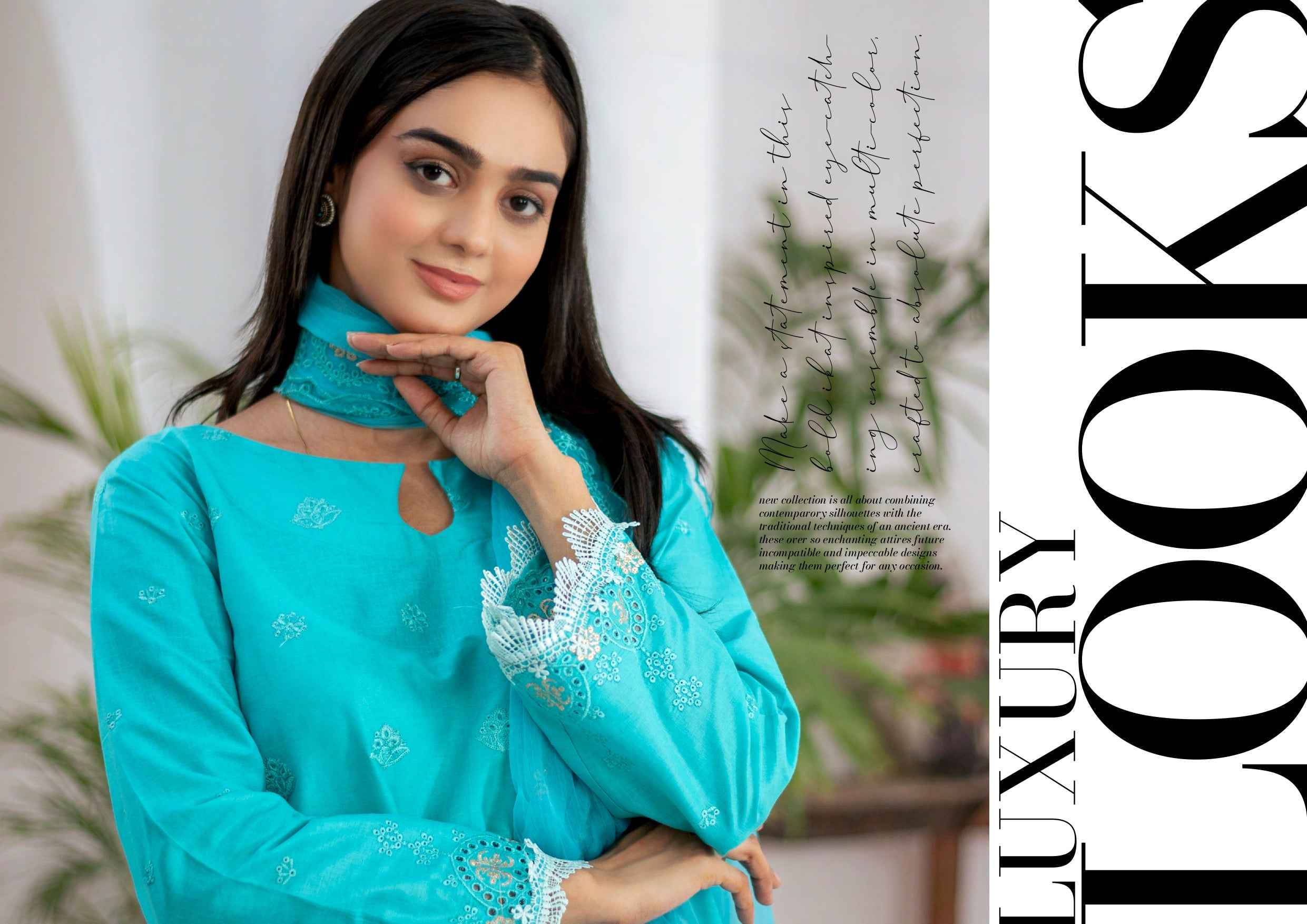 Agha Noor Chikan Kari | 3 Piece Embroidered Festive Suits