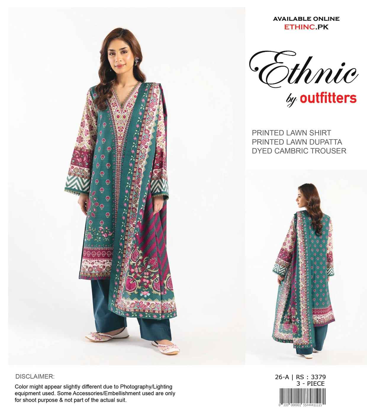 Ethnic 3 Piece | Digital Print Cambric Collection
