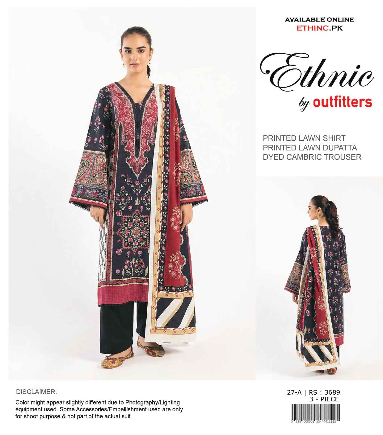 Ethnic 3 Piece | Digital Print Cambric Collection
