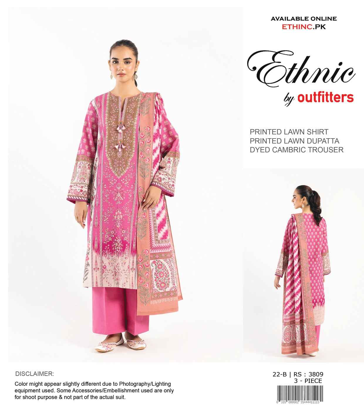 Ethnic 3 Piece | Digital Print Cambric Collection