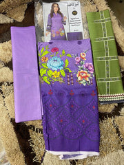 Digital Lawn 3 Piece | Elegant Embroidered Suits - Hurain Arts