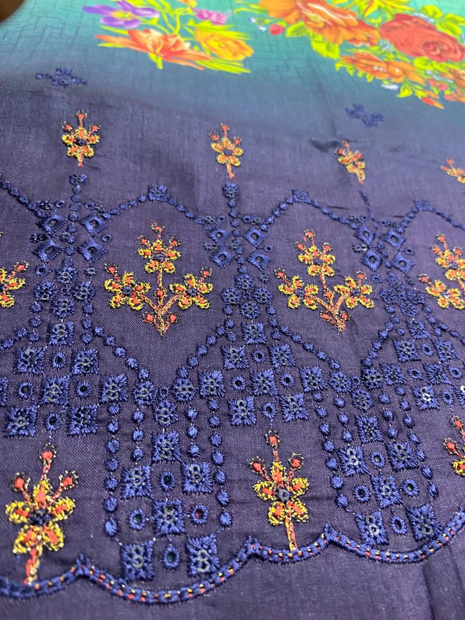 Digital Lawn 3 Piece | Elegant Embroidered Suits - Hurain Arts