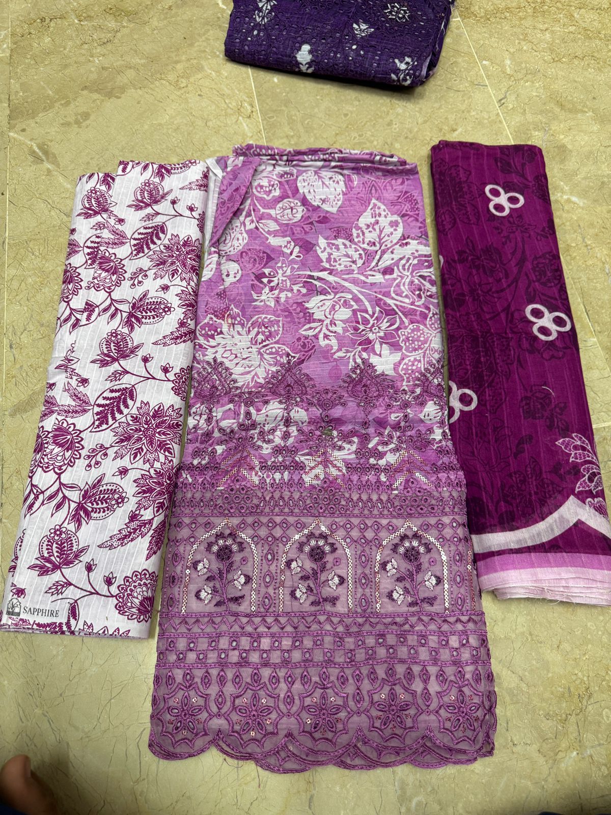 Doriya Fancy 3 Piece | Luxury Digital Lawn Suits - Hurain Arts