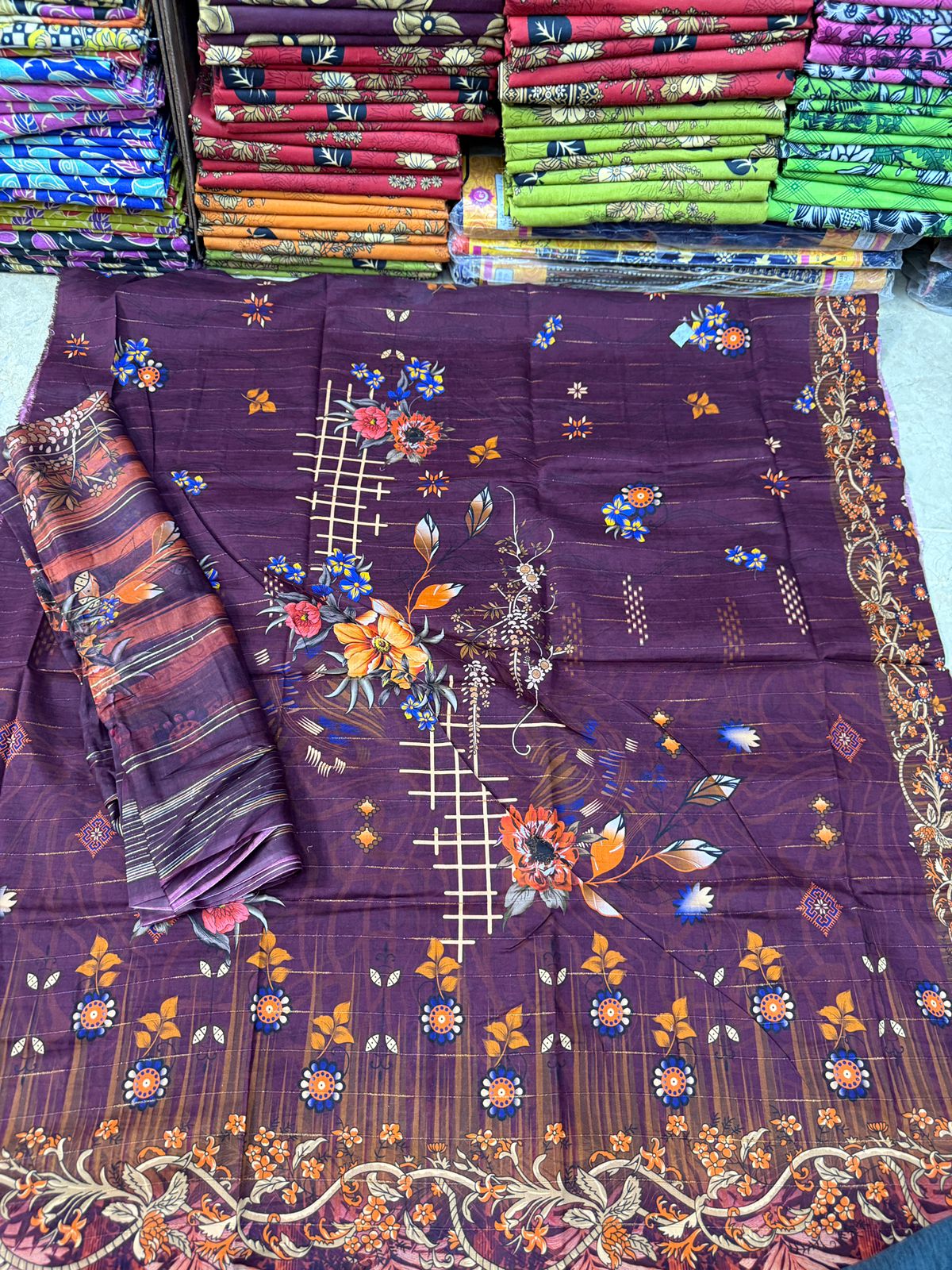 Digital Lawn 2 Piece | Elegant Printed Suits - Hurain Arts