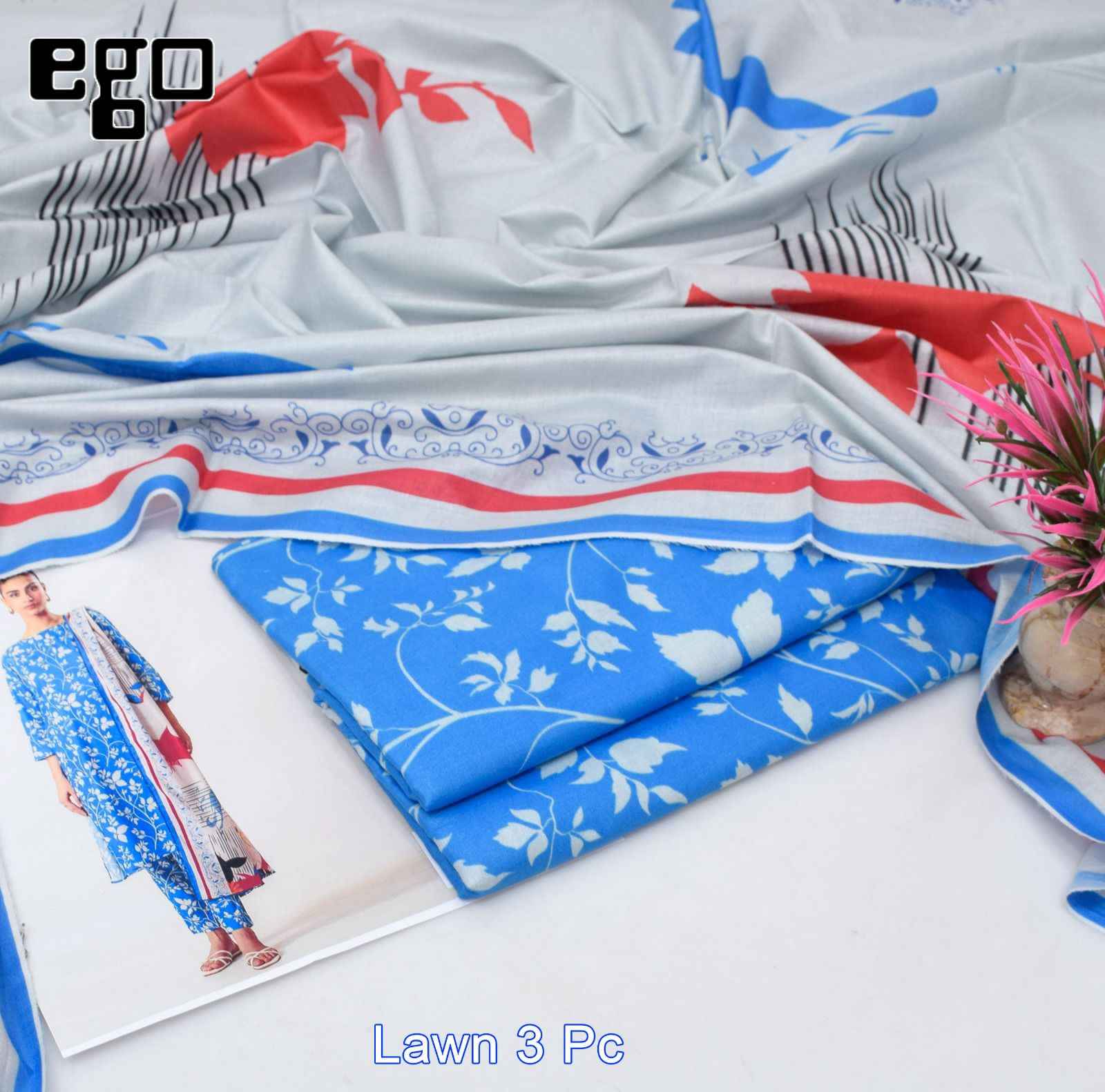 EGO 3 Piece | Trendy Printed Lawn Suits