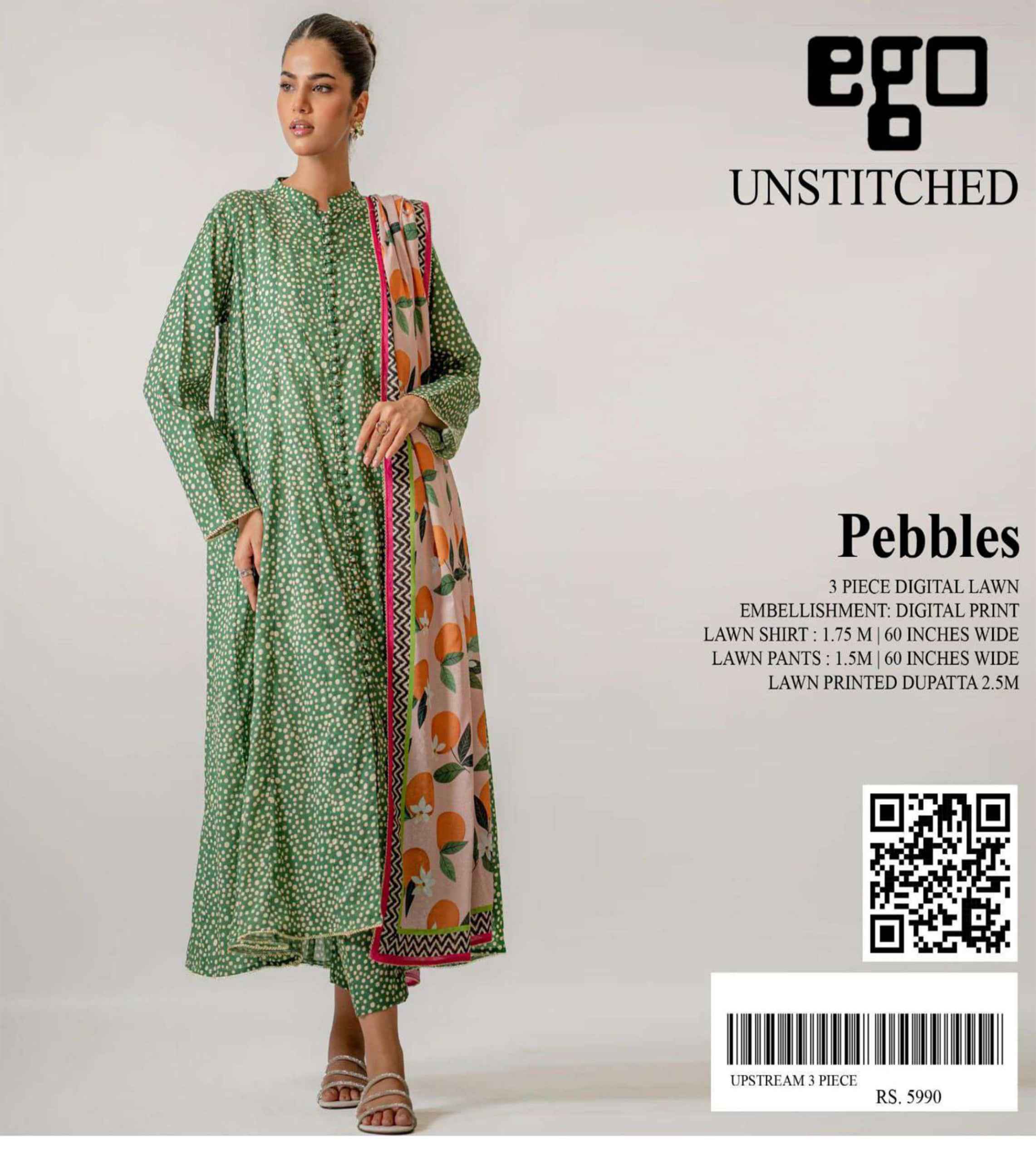 EGO 3 Piece | Trendy Printed Lawn Suits