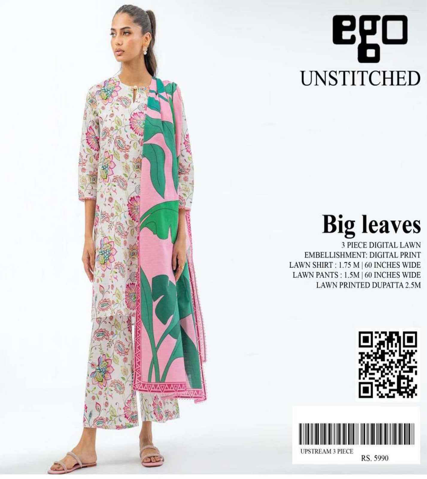 EGO 3 Piece | Trendy Printed Lawn Suits